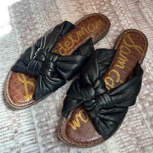 Sam Edelman Black Leather ‘Garson’ Sandals